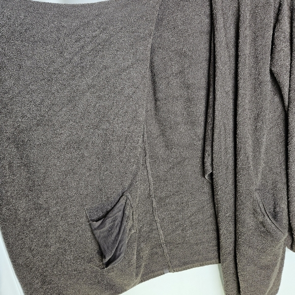 Barefoot Dreams‎ cozychic Brown Open Front Cardigan Sweater Pockets S/M EUC - Picture 8 of 12